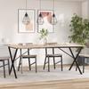 X Shape Dining Table Frame 160 X 80 X 73 Cm Steel