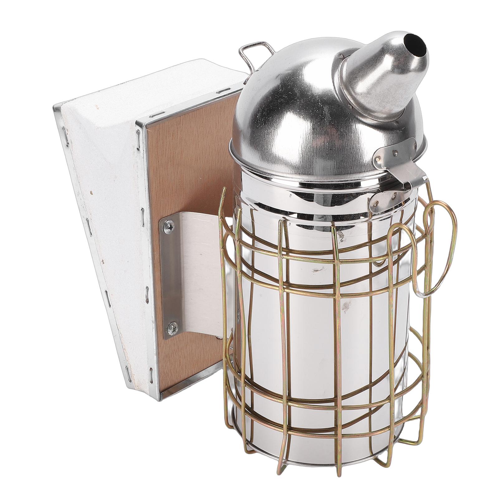 Bee   Smoker Stainless Steel Bee Smoker Beekeeping Equipment with Hanging Hook Prevent Burns