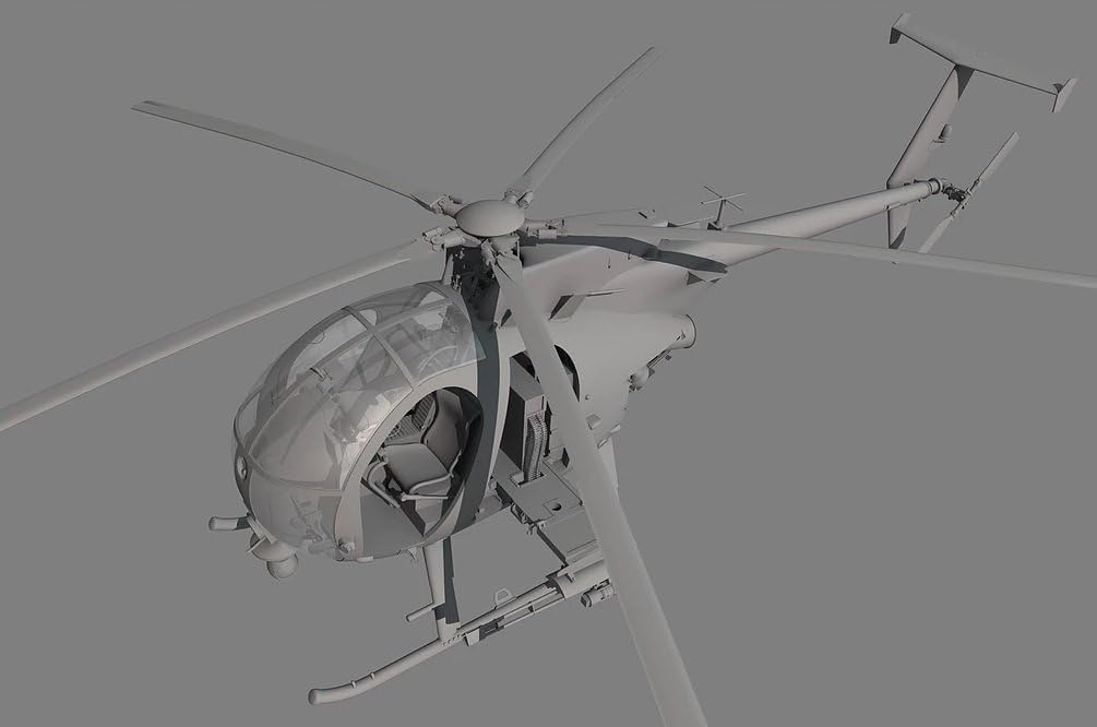 Kitty Hawk Model Little Bird Night Stalkers Plastic Model KH50003 1/35 AH-6J/MH-6J (Helicopter)