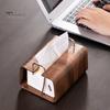 Office Desk Organizer Wooden Tissue Holder, Rectangular Decorative Paper Napkin Dispenser, Bedroom Cover Organizer, for Home Decor Desktop Dispenser