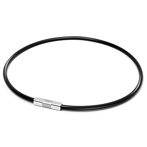 [Jeroot] Magneloop Magnetic Necklace for Men and Women, Strong, Sports, Simple, 43cm, Includes Exclusive Box