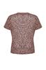 Women's Fashion Plus Size T-Shirt Crew Neck Short Orange Slit and Ruffle Detailed Boyfriend Knitted T-shirt