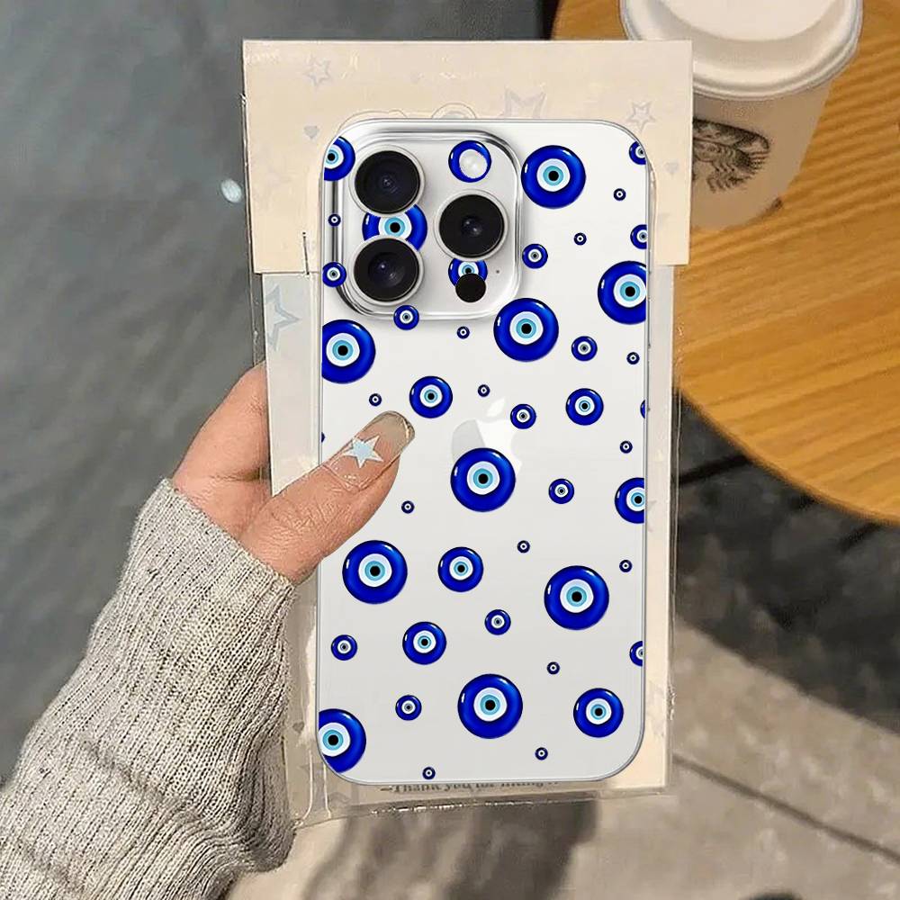

Blues Eyes Phone Case For IPhone 17/16/15/11/13/14 Pro Max Plus/X/Xr/Xs Max/12mini Air Transparent Clear iphone14ProMax