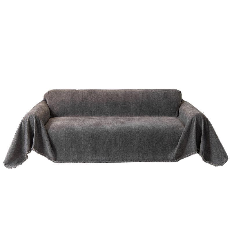 1Pc Solid Color Sofa Cover Fabric Modern Simple Autumn And Winter Thickening Integrated Home Textile Products