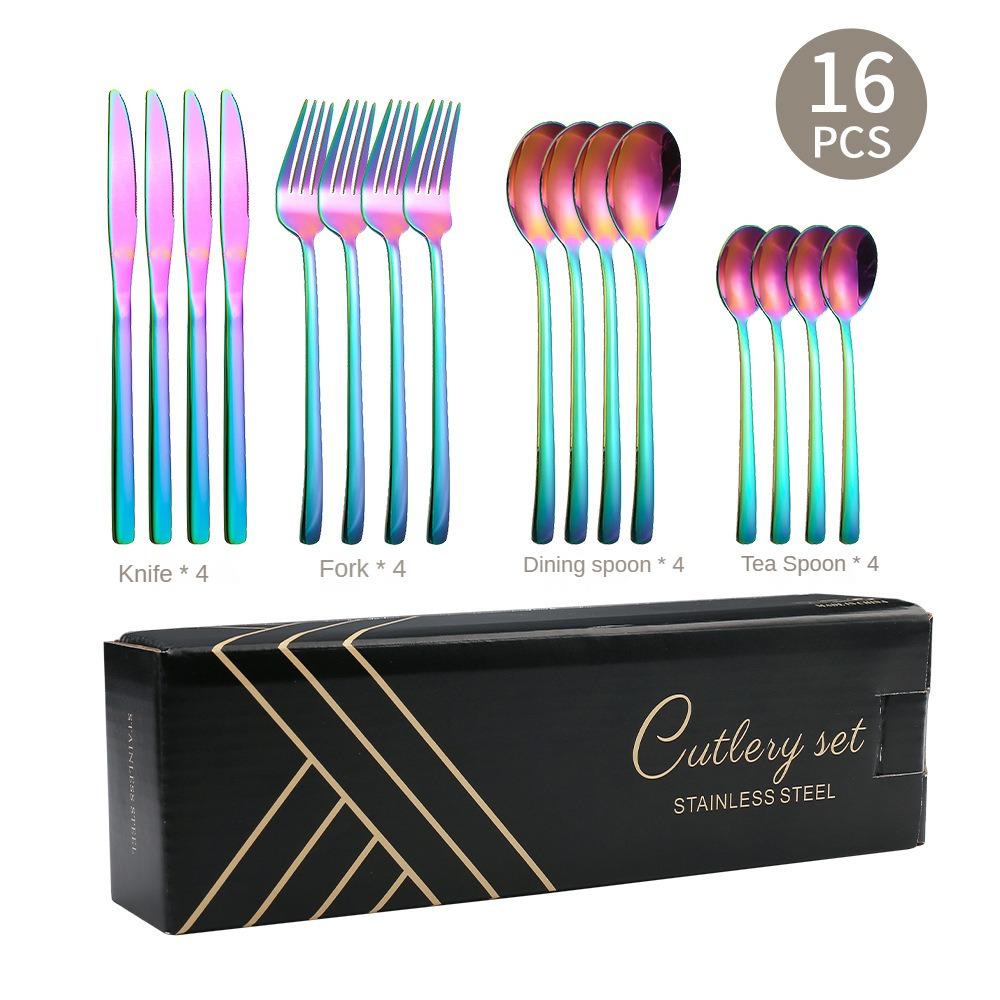 HANYANG Stainless Steel Tableware Family Hotel Supplies Steak Knife, Fork and Spoon Set Western-style Tableware