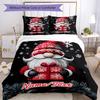 3PC Custom Name Christmas Gnome Gifts Bedding Set Printed  Bedding Set Duvet Cover Closure Includes 1 Duvet Cover & 319 Pillowcases for Bedroom