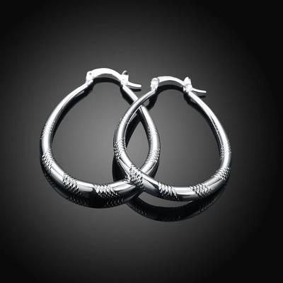 925 Sterling Silver Charm 3CM Circle Hoop Earrings for Women Luxury Fashion Party Wedding Accessories Jewelry