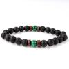 Popular Coconut Chip Volcanic Stone Bracelet Imitation Obsidian Yoga Energy Black Glitter Stone Bracelet