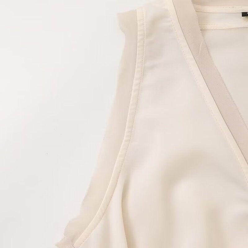 Fashion Wind 2024 Spring/Summer New Women's Clothing Stylish Translucent Patchwork Intimates Type Dress 7969027