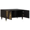Coffee Table Black 80 x 50 x 40 cm Solid Mango Wood
