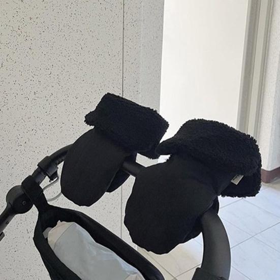Luvas de Carrinho de Inverno Impermeáveis Quentes Manguito de Mão para Clima Frio à Prova de Vento Universais Mitones com Forro de Pelúcia para Bebê Pais Passeios Compras