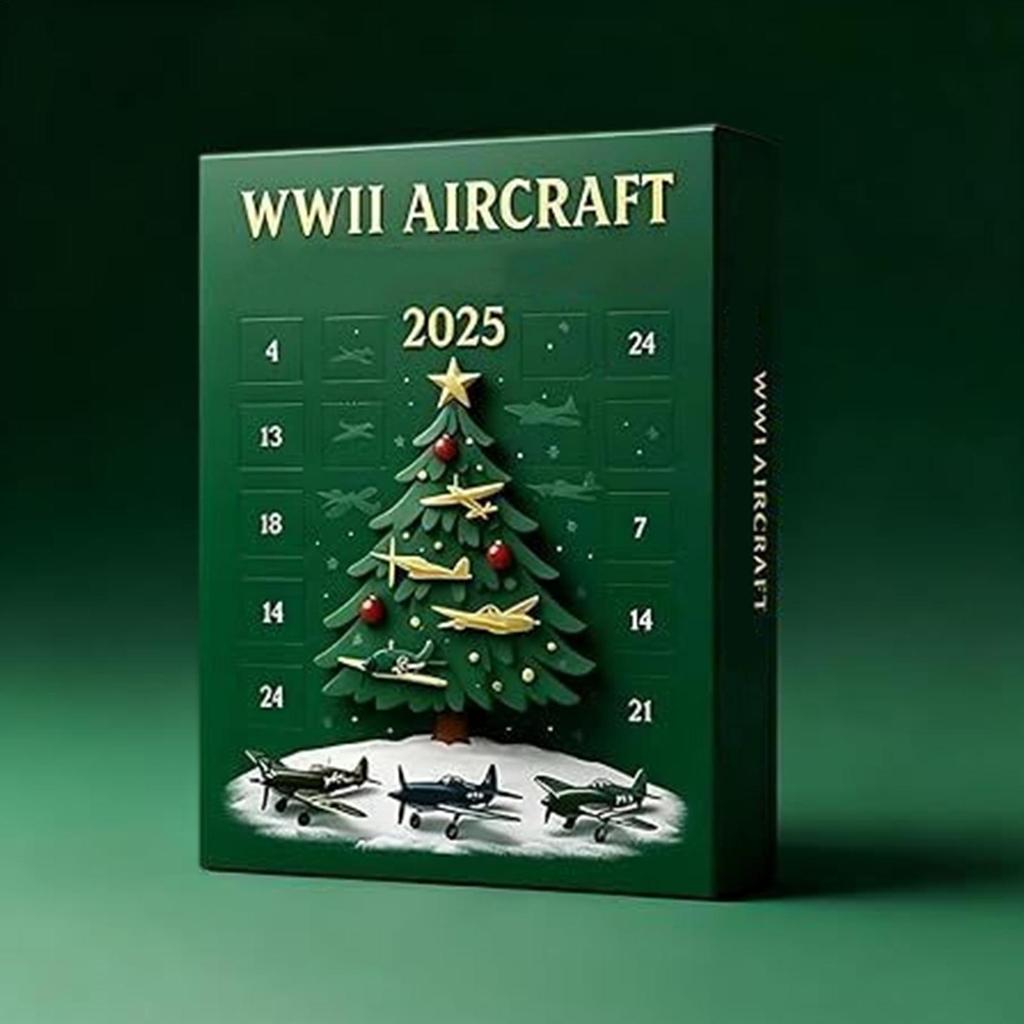 Aircraft Calendar Advent Acrylic Warbirds Decor 24 Days Christmas Countdown Calendar With 24 Warbirds Pendant For Women Kids