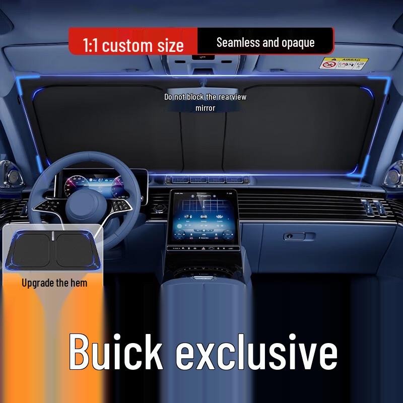 Buick Exclusive GL8 Sunshade: Heat Insulation Windshield Protection Curtain for Car Interior 【Buick Verano Exclusive】