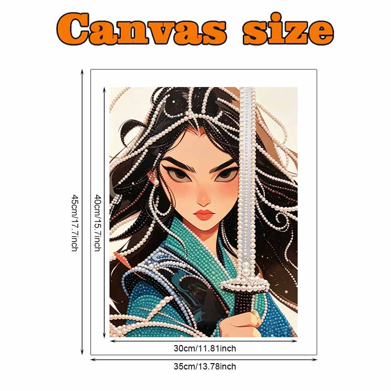 Disney Pearl Painting Mulan Pearl Aesthetic 5D DIY Pearl Picture Crafts for Adults/Beginners Gift Ideas Home Decor