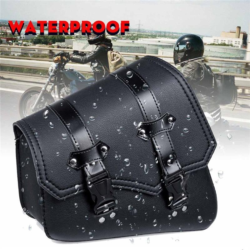 Motorcycle Side Bag Hanging Bags Tool Bag with Water Bottle Bag Motorcycle Swingarm Bag for Harlley