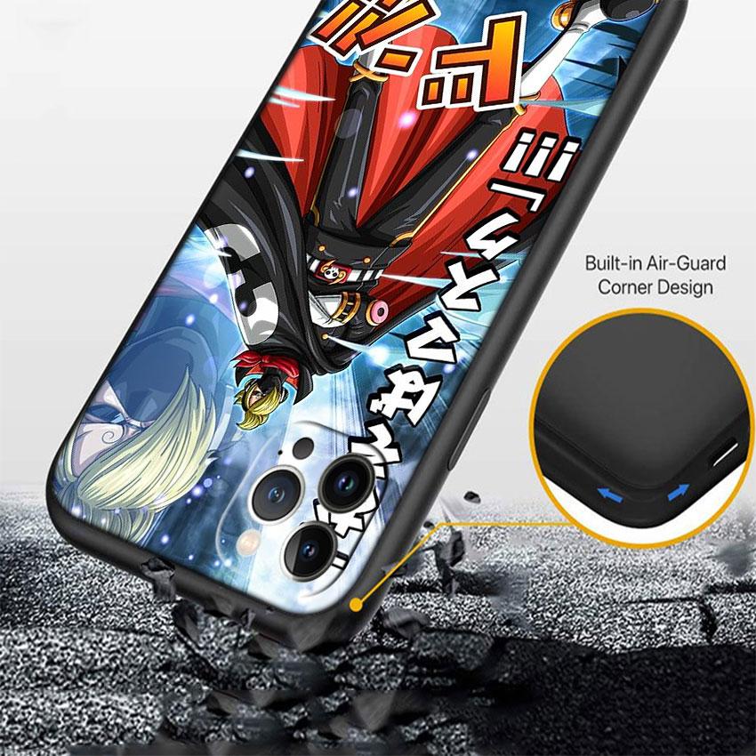 FM43 One Piece Sanji Soft Shell Phone Case for iPhone 16 15 14 13 12 Pro Max Plus Mini
