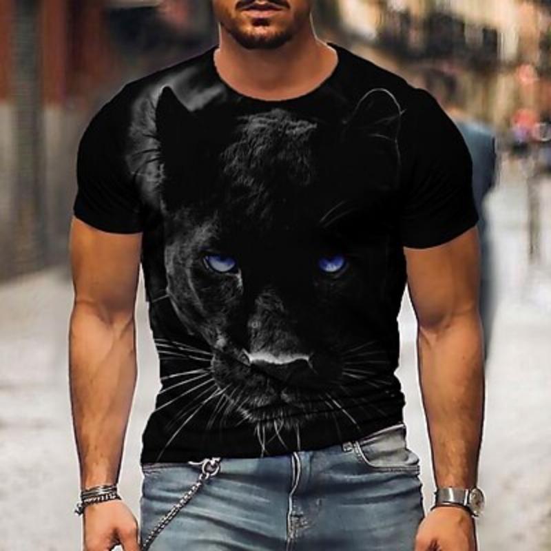 Men's Unisex Animal Graphic Prints T Shirt Short Sleeve T Shirt 3D Print Crew Neck Shirt Sports Designer Casual Outdoor Street Daily