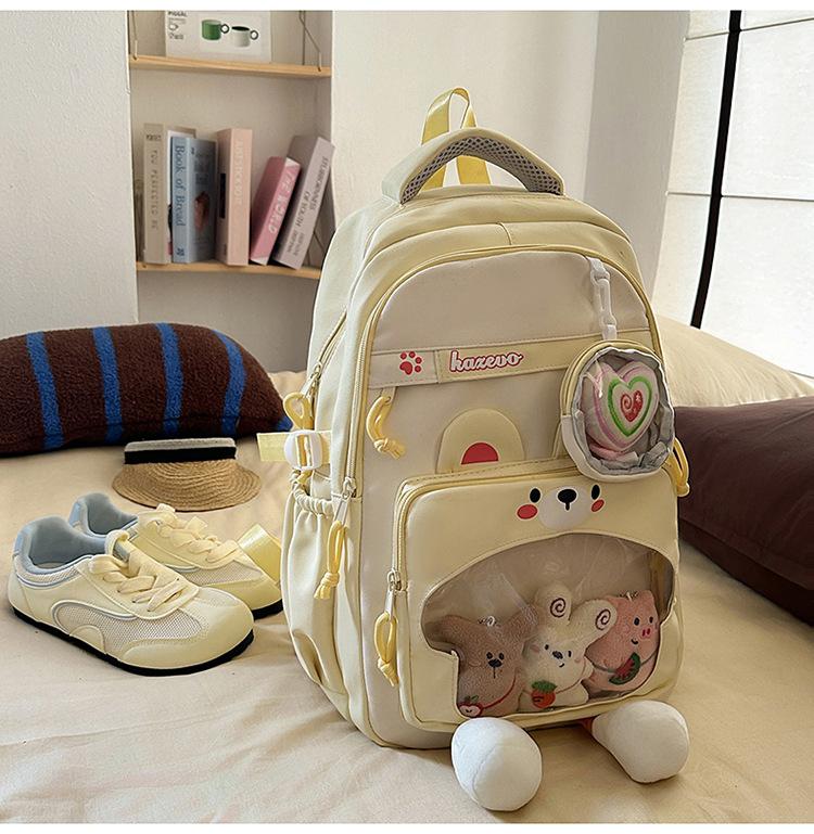 Schoolbag New High-value Japanese Ins Fresh and Sweet Candy-colored Backpack, Lightweight and Large-capacity Backpack for Junior and Senior High
