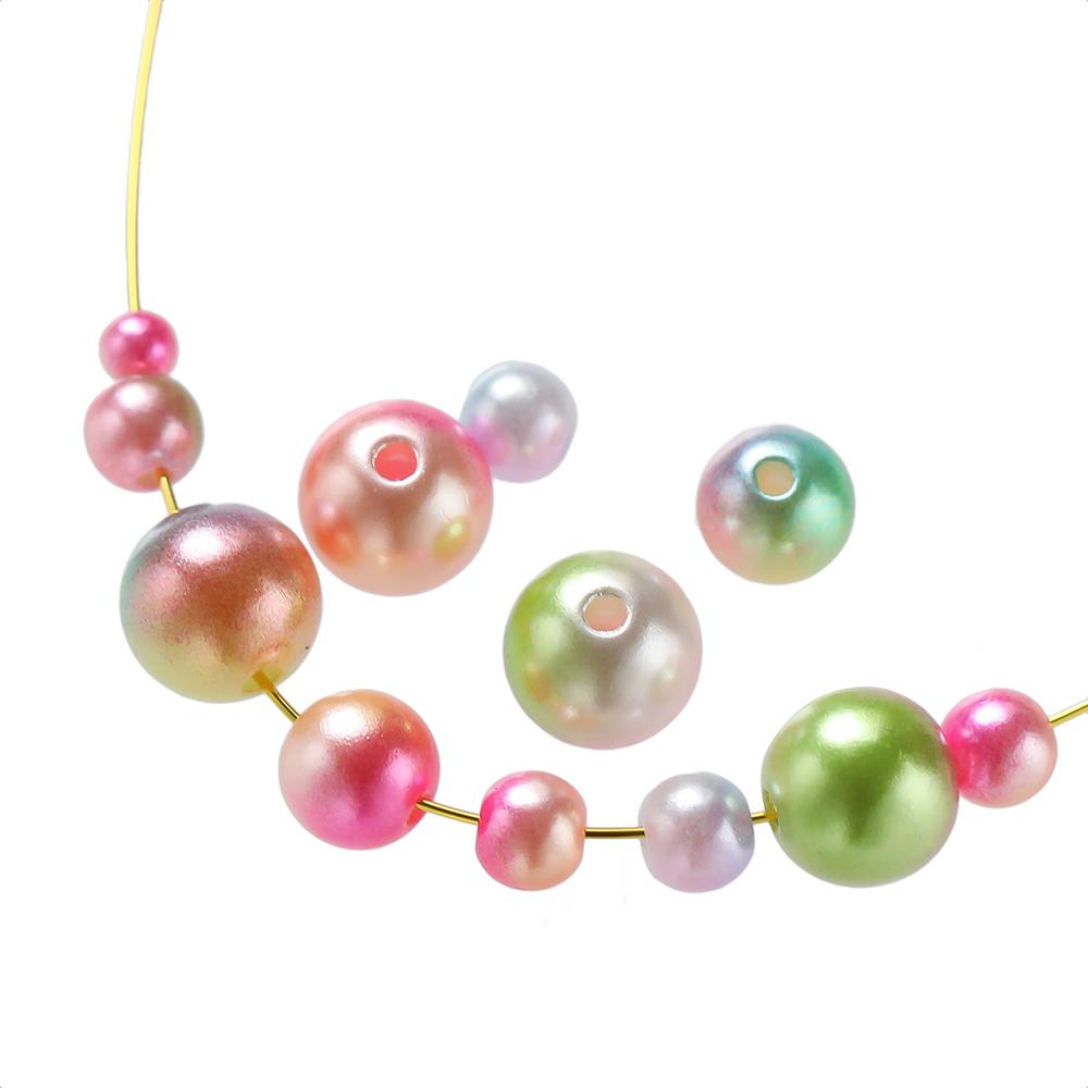 2220Pcs/Box 4/6/810mm Colorful ABS Imitation Pearl Beads for Necklace Bracelet Earrings DIY Jewelry Making Accessories