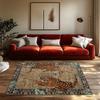 Realistic Tiger Pattern Area Rug, Bohemian Jungle Theme Non-Slip Carpet, Plush Living Room Mat for Nature Inspired Decor