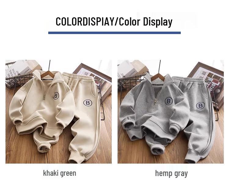 2023 Spring Boys' Loose-Fit Hoodie Tracksuit for Kids - New Style