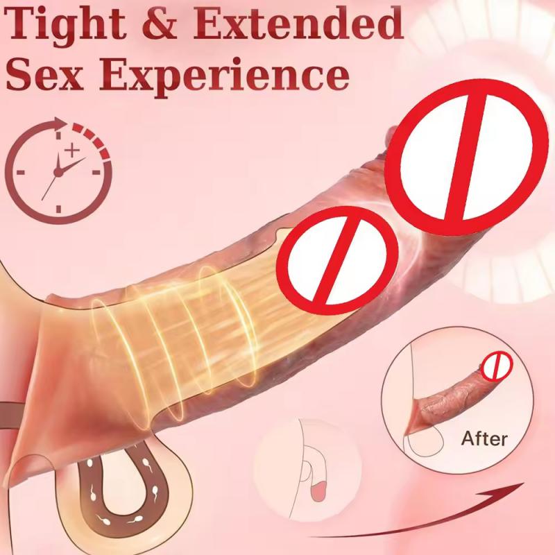Cheap Soft Cock Realistic Male Penis Training Sex Toy Penis Enlarger Extender for Men Remote Control Realistic Dildo Male Adults