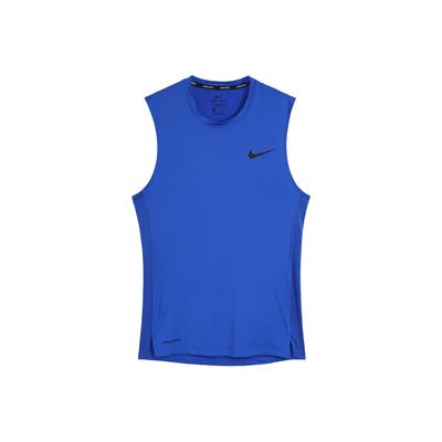 Camiseta sin mangas de compresión Pro Logo Training para hombre Tops Azul real BV5601-480
