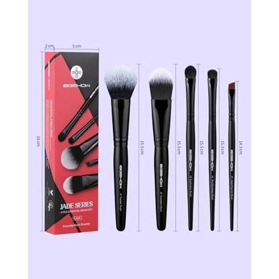 EIGSHOW Makeup Brush 5-piece Set Daily Foundation Eyeshadow Eyeliner (black)