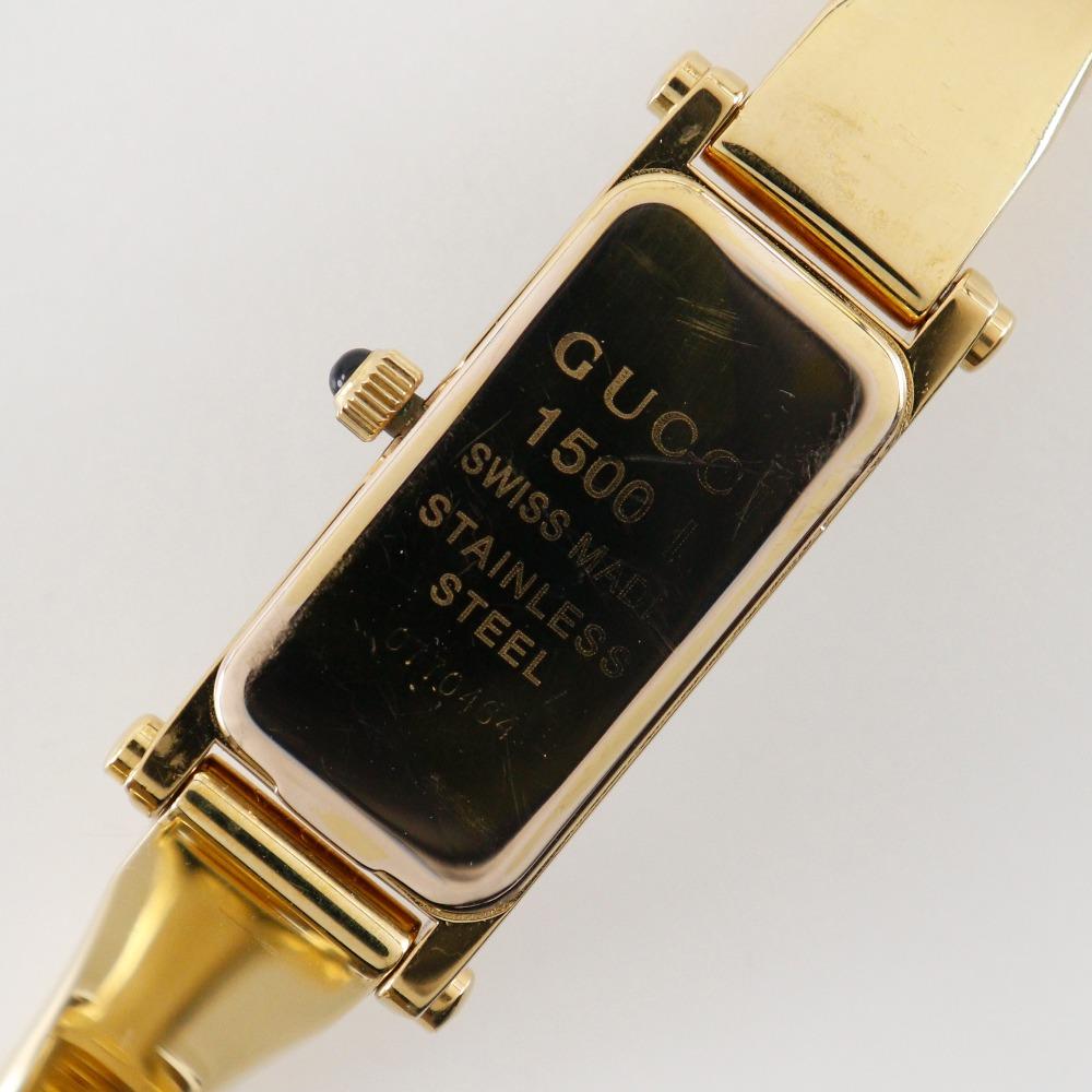 GUCCI Watches 1500L gold/black blackDial Plated Gold Quartz Analog display Women Used