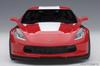 AUTOart Chevrolet Corvette C7 GranSport Stripe Black Hashmark 1/18 Red/White