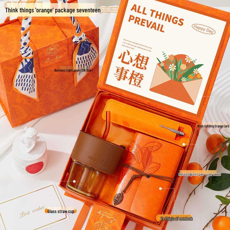 New Year Wishes Gift Set Cup + Notebook + Pen + Pen Sleeve