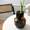 New Arrival Leopard Print Glass Vase Light Luxury Retro Desktop Ornament for Home Model Room & Living Room
