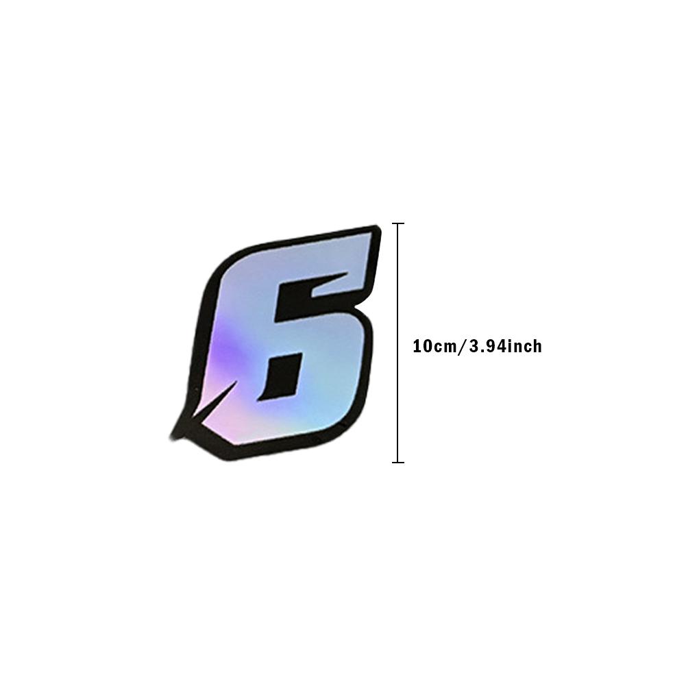 1 PZ Adesivi Moto Numero 0-9 Impermeabili Serbatoio Carburante Moto Scooter Elettrico Bicicletta Decorazione Vinile Durevole Decalcomanie Colorate