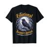 Emotional Support Animal Gothic Birds Crow T Shirt Vintage Washed Homme Stylish Streetwear Graphic Casual Breathable Soft