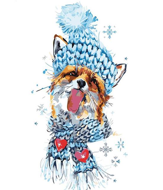 

Ruopoty рисунок по номерам сова на холсте DIY рамка уникальный подарок настенная картина по номерам лиса животное для гостиной 40x50cm NO Frame