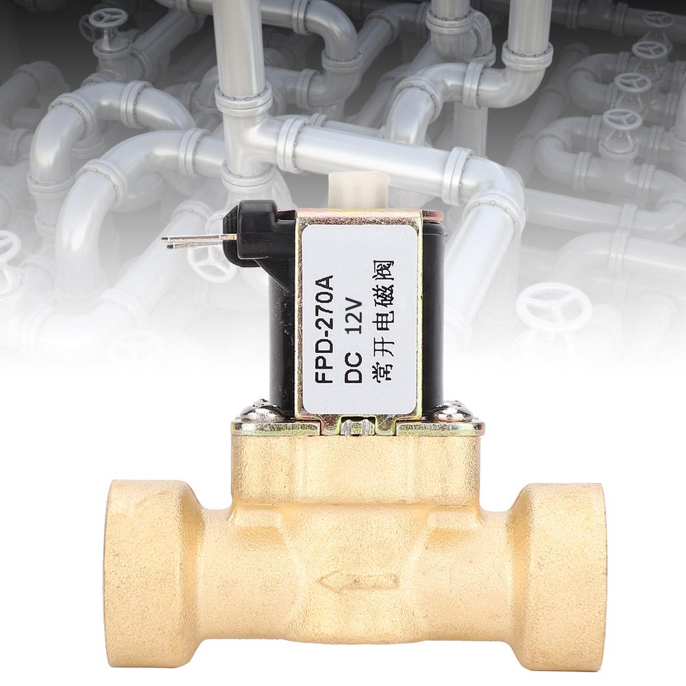 G1 2  Female Thread Normally Open Brass Solenoid Electromagnetic Valve (DC12V)