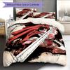 Juego de Ropa de Cama con Estampado de Dibujos Animados Colcha Funda de Colcha Funda de Almohada Decoración del Hogar Regalo de Cumpleaños (1 * funda nórdica + 2 * fundas de almohada, sin núcleo)