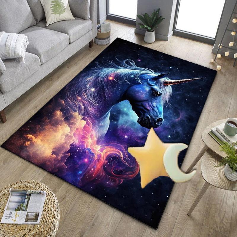 Magical Unicorn Garden Office Rug Chair Mat, Entryway Carpet, Suitable for Front Door, Bedroom, Living Room, Desk, Holiday Gift