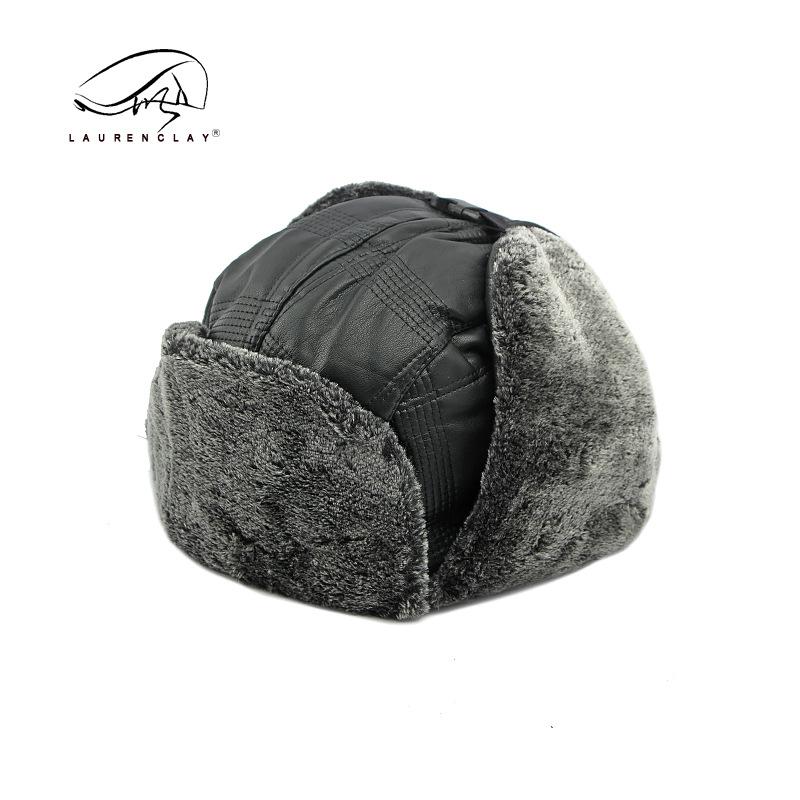 Cappello da uomo autunno e inverno in pile con protezione per le orecchie, caldo, da donna in pelle PU, antivento e antineve, per ciclismo