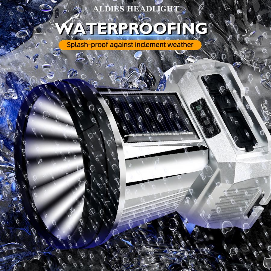 New Solar Charging LED Induction Headlamp Built-in Battery USB Rechargeable Super Bright Head Torch For Outdoor Camping Fishing