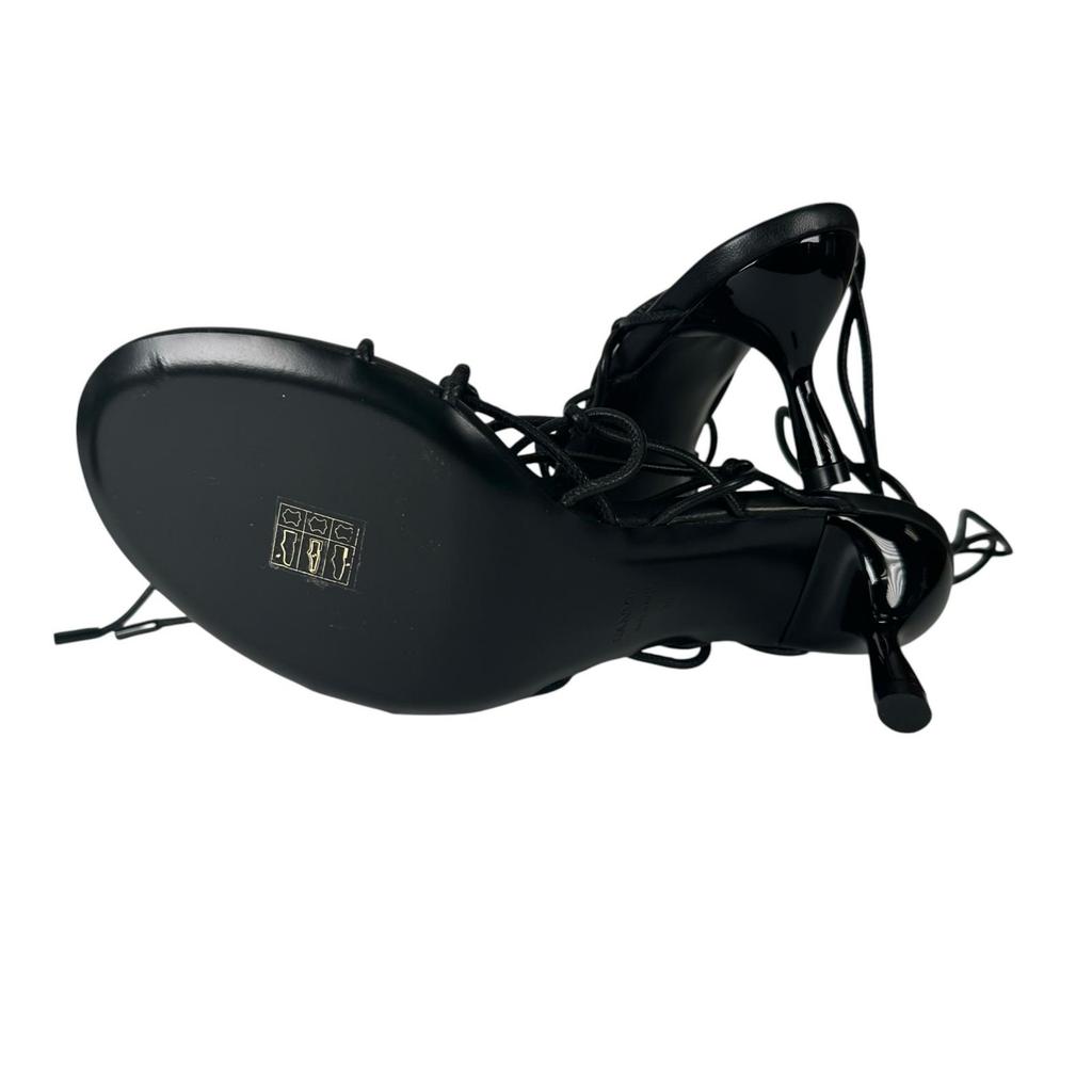 Lanvin (38) Sandalias de Mujer con Cordones Negras
