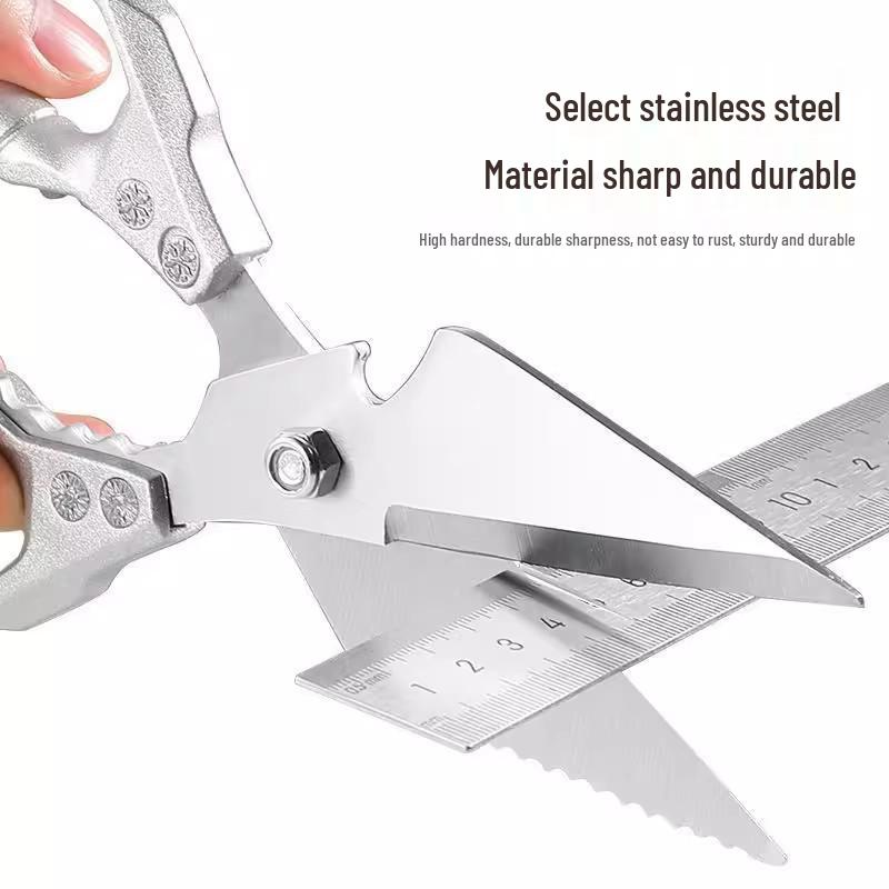 Heavy-Duty Kitchen Scissors: Multi-functional Shears for Chicken, Duck, Fish, and Bones