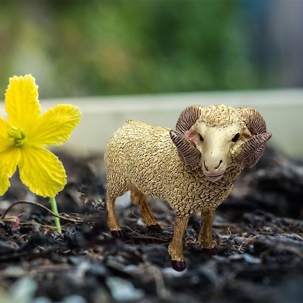 Sheep Animal Figurines, Simulation Zoo Farm for Kids Gift Home Desktop Decor