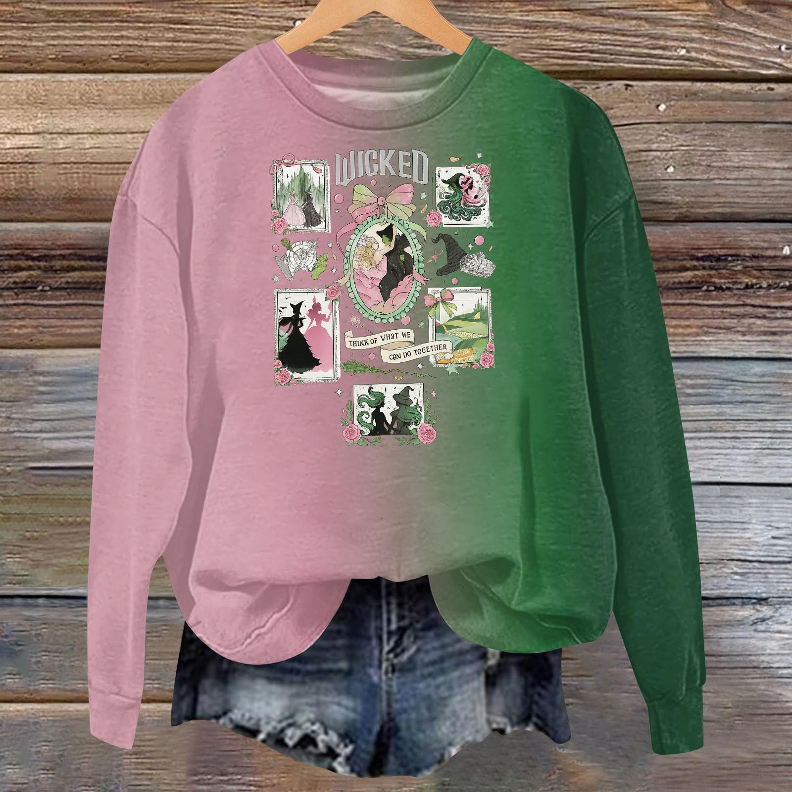 

Женская модная повседневная толстовка с длинным рукавом, свободного кроя, с принтом XXL