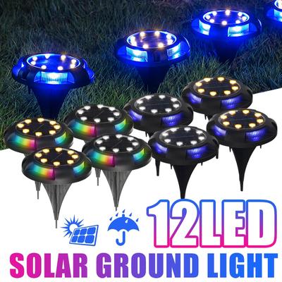 Coloful Lighting Solar Power Buried Light 12LED Bodendecking Outdoor Garten Rasen Weg Lampe