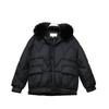 Winter Cotton Coat Hair Collar Loose Glossy Down Cotton Coat Jacket