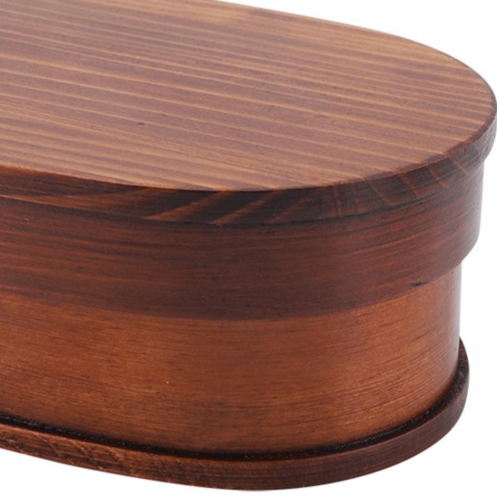 Holz-Lebensmittelaufbewahrungsbehälter 19*12*6cm Tragbare Lebensmittelbox für Zuhause Büro