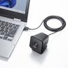 Sanwa Supply Wireless USB A Webcam, Wide-Angle Type, Connector, CMS-V69BK