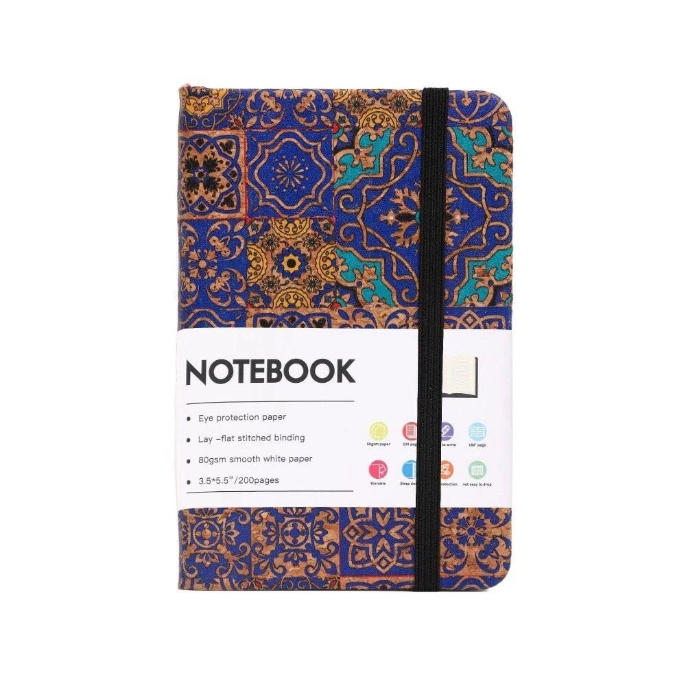 PU Leather A6 Notebook Printed Pattern Writing Book Portable Diary Book  Gift