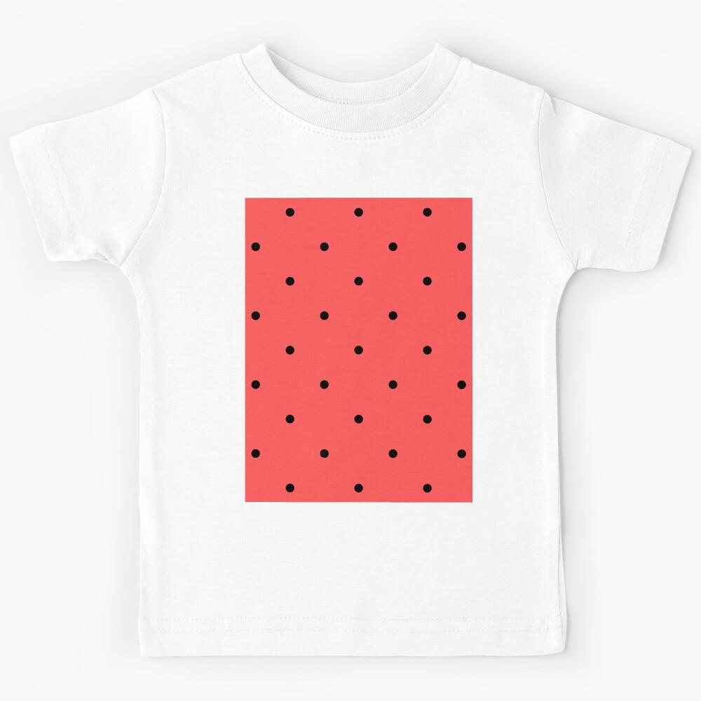 polka dots,pink,black,for her,girly Kids T-Shirt 120